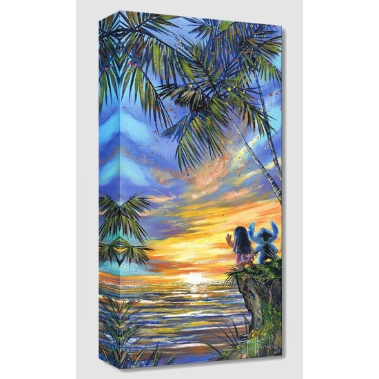 Goodbye to the Sun From Lilo And Stitch by Stephen Fishwick Disney Fine Art Release Gallery Wrapped Giclee On Canvas