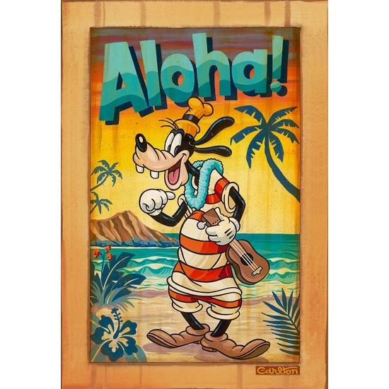 A Goofy Aloha From Hawaiian Holiday by Trevor Carlton Disney Fine Art Release Giclee On Canvas