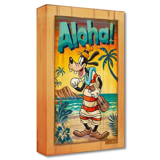 A Goofy Aloha From Hawaiian Holiday by Trevor Carlton Disney Fine Art Release Gallery Wrapped Giclee On Canvas