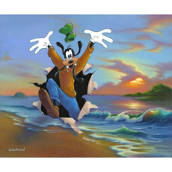 Goofy's Grand Entrance Premiere by Jim Warren Disney Fine Art Release Hand-Embellished Giclee on Canvas