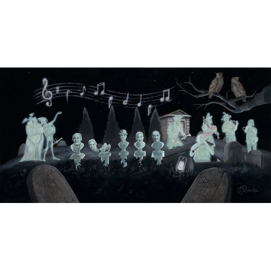 Graveyard Symphony From The Haunted Mansion by Michael Prozenza Disney Fine Art Release Giclee On Canvas