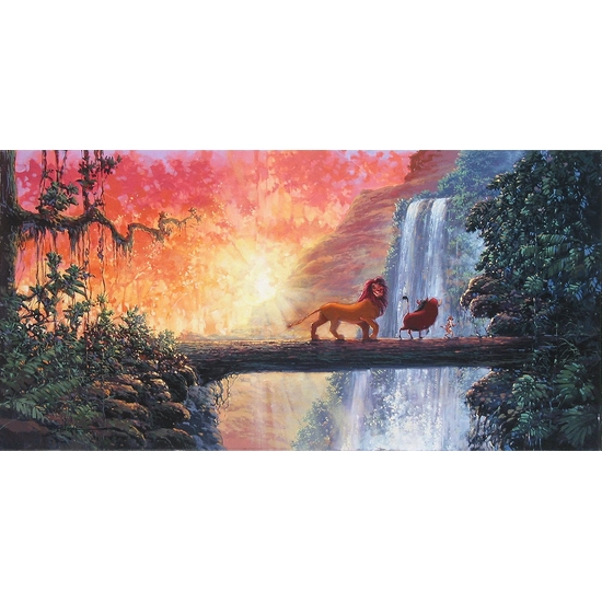 Hakuna Matata - From Disney The Lion King by Rodel Gonzalez Disney Fine Art Release Hand-Embellished Giclee on Canvas