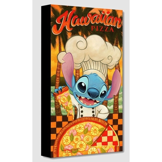 Hawaiian Pizza From Lilo And Stitch by Tim Rogerson Disney Fine Art Release Gallery Wrapped Giclee On Canvas