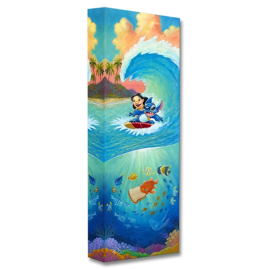 Hawaiian Roller Coaster From Lilo and Stitch by Tim Rogerson Disney Fine Art Release Gallery Wrapped Giclee On Canvas