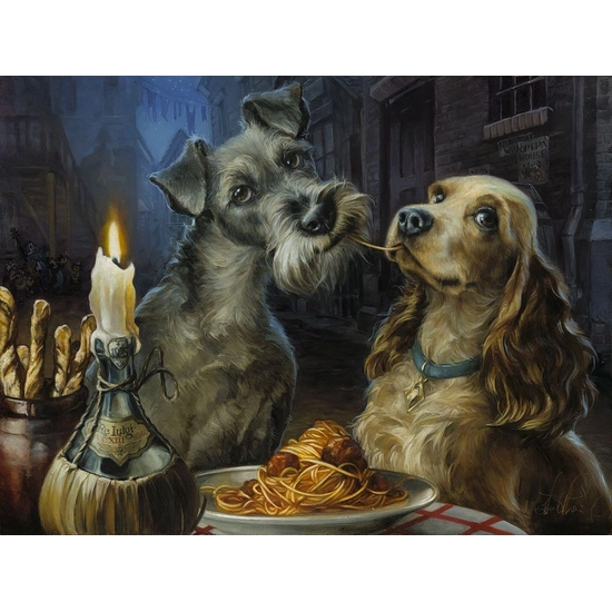 Bella Notte Premiere Edition by Heather Edwards Disney Fine Art Release Hand-Embellished Giclee on Canvas