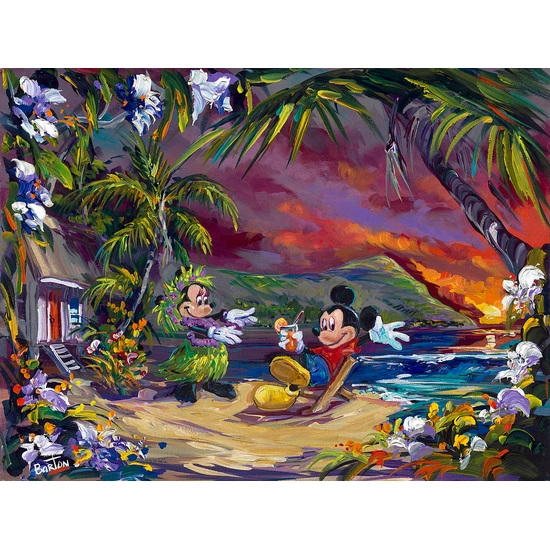 Hula Love by Steve Barton Disney Fine Art Release Hand-Embellished Giclee on Canvas