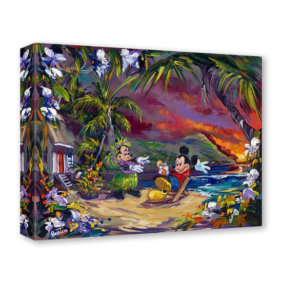 Hula Love by Steve Barton Disney Fine Art Release Gallery Wrapped Giclee On Canvas