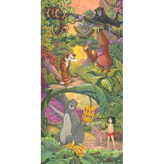 Home in the Jungle From The Jungle Book by Michelle St Laurent Disney Fine Art Release Hand-Embellished Giclee on Canvas