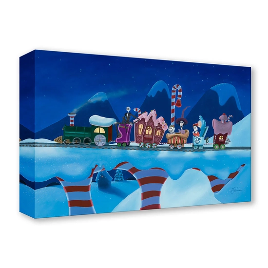 Holiday Train by Michael Prozenza Disney Fine Art Release Gallery Wrapped Giclee On Canvas