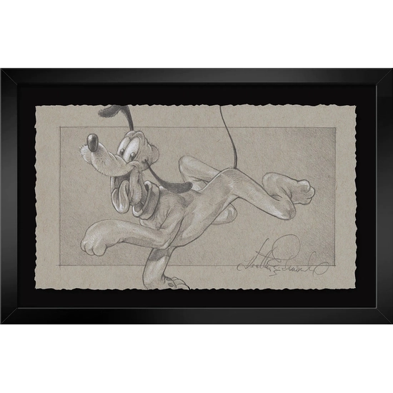 I Found Meaning in the Hunt Framed From Pluto by Heather Edwards Disney Fine Art Release Graphite Hand Deckled Giclee on Paper