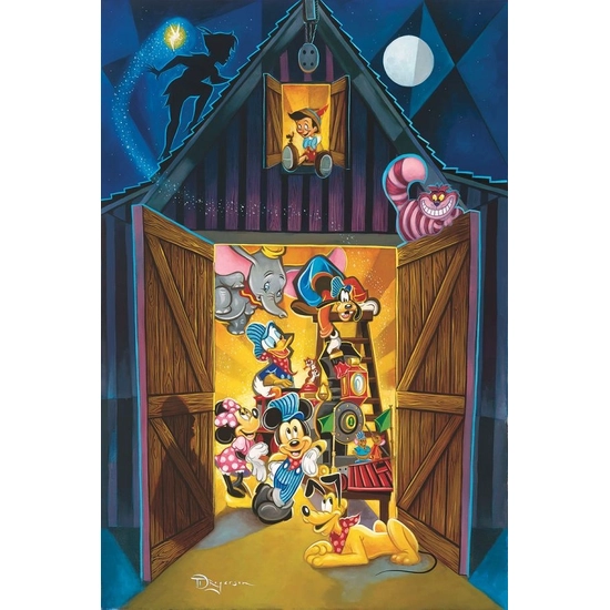 Where Imagination Lives by Tim Rogerson Disney Fine Art Release Hand-Embellished Giclee on Canvas