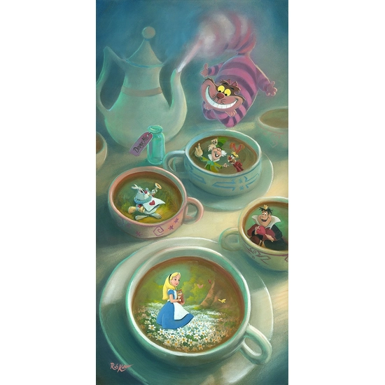 Imagination is Brewing From Alice In Wonderland by Rob Kaz  Disney Fine Art Release Hand-Embellished Giclee on Canvas