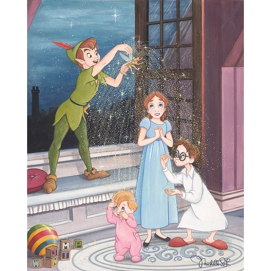 Just a Little Pixie Dust by Michelle St Laurent Disney Fine Art Release Giclee On Canvas