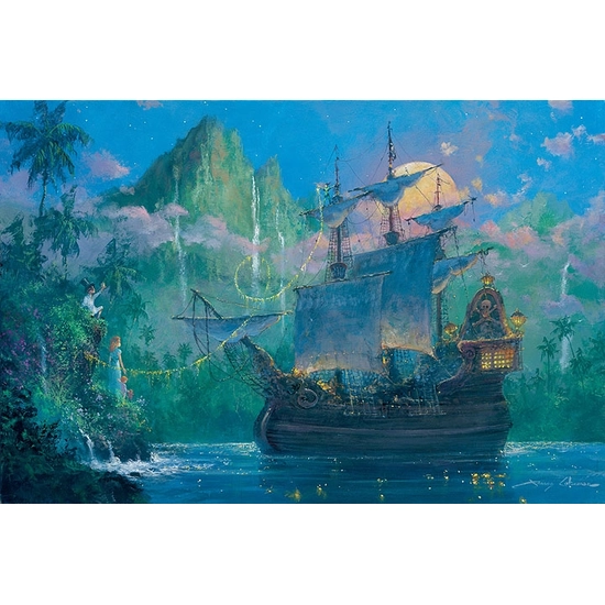 Pan on Board - From Disney Peter Pan by James Coleman Disney Fine Art Release Giclee On Canvas