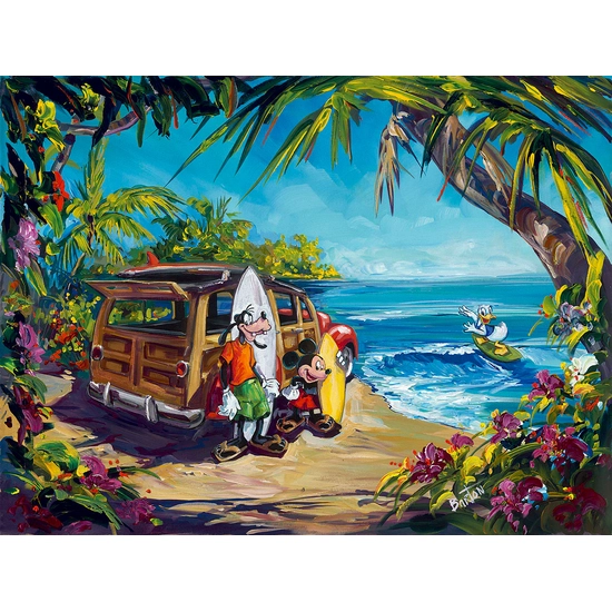 Jetty Hangout by Steve Barton Disney Fine Art Release Hand-Embellished Giclee on Canvas