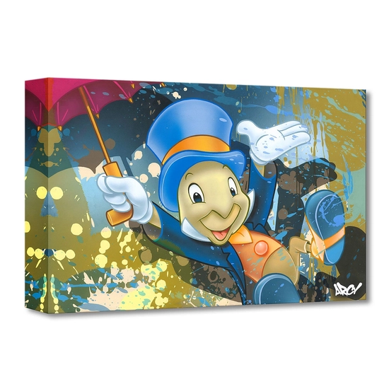 Jiminy Cricket From Pinocchio by Arcy Disney Fine Art Release Gallery Wrapped Giclee On Canvas