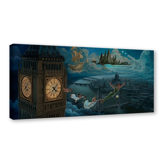 A Journey to Neverland by Jared Franco Disney Fine Art Release Giclee On Canvas