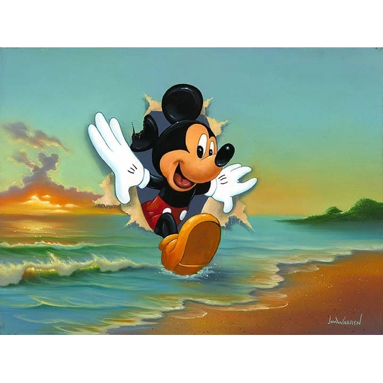 Mickeys Grand Entrance by Jim Warren Disney Fine Art Release Hand-Embellished Giclee on Canvas