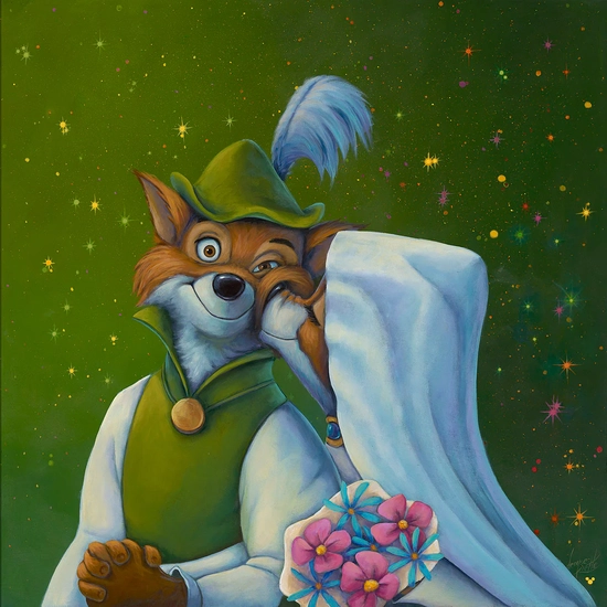 Oo-De-Lally Kiss From Robin Hood by Denyse Klette Disney Fine Art Release Giclee On Canvas