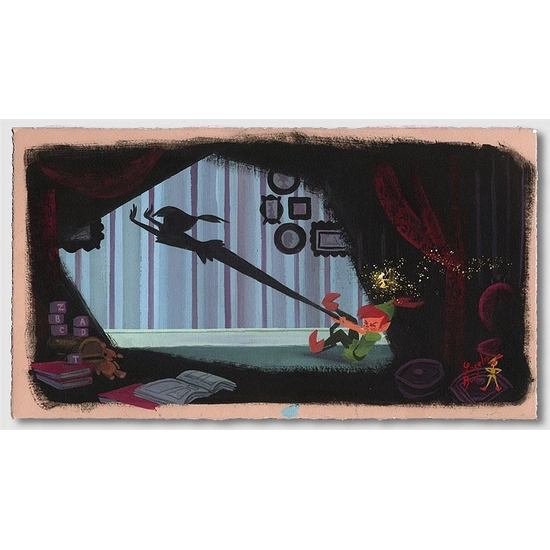 Peters Shadow - From Disney Peter Pan by Lorelay Bove Disney Fine Art Release Giclee On Paper