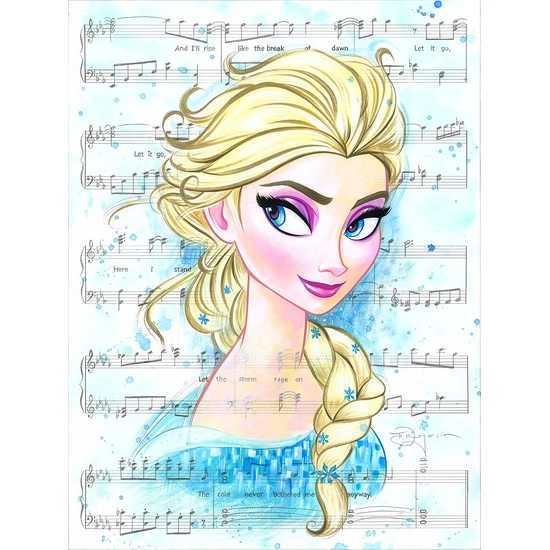 Let It Go From The Movie Frozen by Tim Rogerson Disney Fine Art Release Hand-Embellished Giclee on Canvas