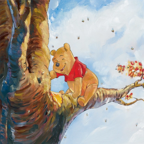 Out On A Limb - From Disney Winnie the Pooh by Jim Salvati Disney Fine Art Release Giclee On Canvas