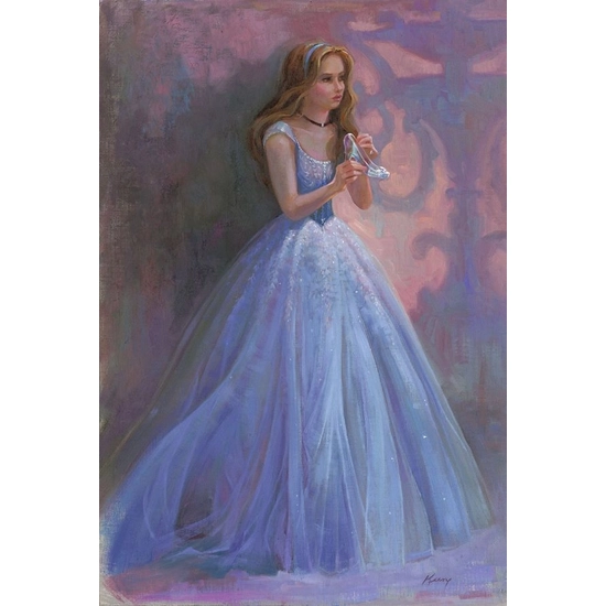 Glass Slipper by Lisa Keene Disney Fine Art Release Hand-Embellished Giclee on Canvas