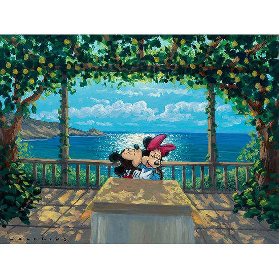 Lunch Under the Lemon Trees by Walfrido Garcia Disney Fine Art Release Hand-Embellished Giclee on Canvas