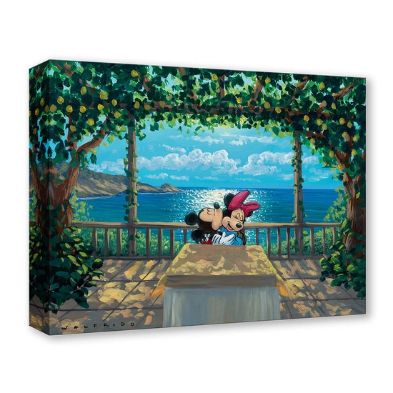 Lunch Under the Lemon Trees by Walfrido Garcia Disney Fine Art Release Gallery Wrapped Giclee On Canvas