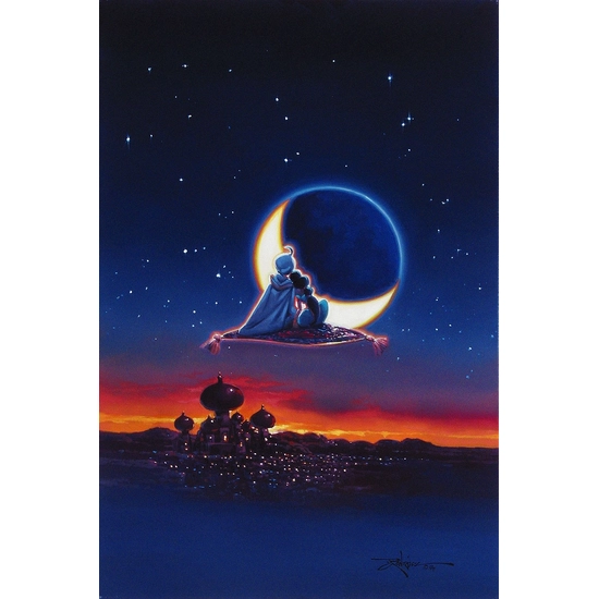 Magical Journey - From Movie Aladdin by Rodel Gonzalez Disney Fine Art Release Hand-Embellished Giclee on Canvas