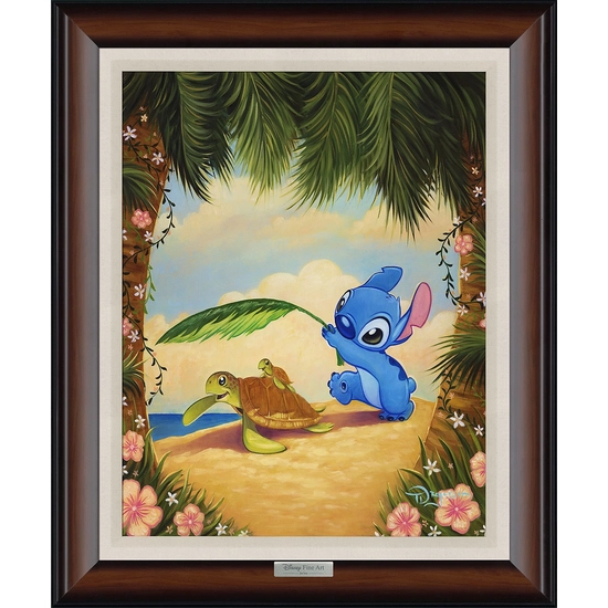 Mahalo Stitch From Lilo and Stitch by Tim Rogerson Disney Fine Art Release Giclee On Canvas