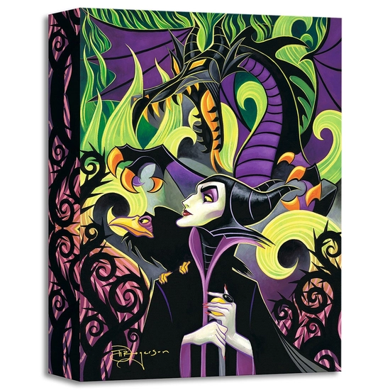 Maleficent's Fury From Disney Sleeping Beauty by Tim Rogerson Disney Fine Art Release Gallery Wrapped Giclee On Canvas