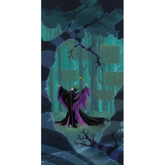 Maleficent Summons the Power by Michael Prozenza Disney Fine Art Release Hand-Embellished Giclee on Canvas