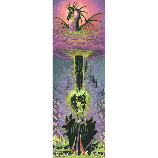 Maleficent's Transformation From Sleeping Beauty by Michelle St Laurent Disney Fine Art Release Hand-Embellished Giclee on Canvas