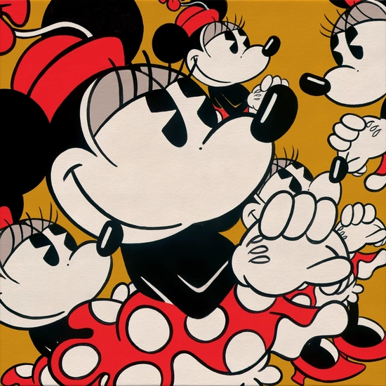 Many Minnies Minnie Mouse by Trevor Carlton Disney Fine Art Release Giclee On Canvas