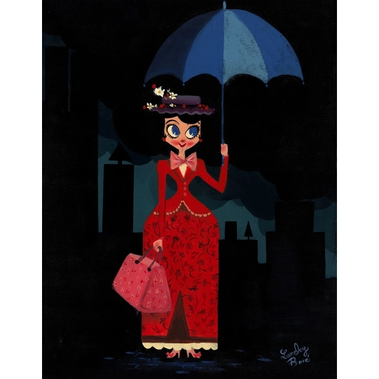 Marys Umbrella by Lorelay Bove Disney Fine Art Release Giclee On Canvas