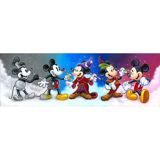 Mickey's Creative Journey by Tim Rogerson Disney Fine Art Release Giclee On Canvas