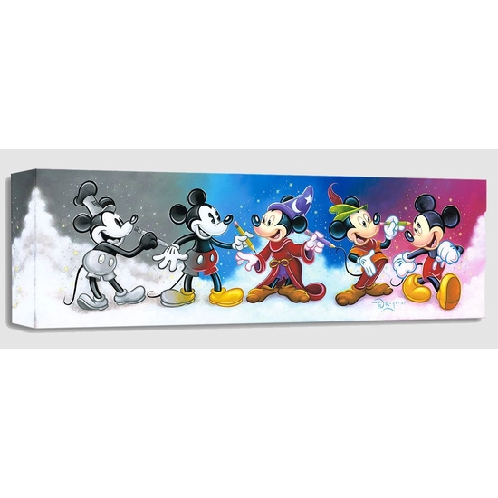 Mickey's Creative Journey by Tim Rogerson Disney Fine Art Release Gallery Wrapped Giclee On Canvas