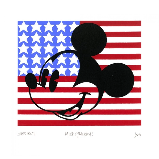 Mickeymerica by Tennessee Loveless Disney Fine Art Release Serigraph on Paper