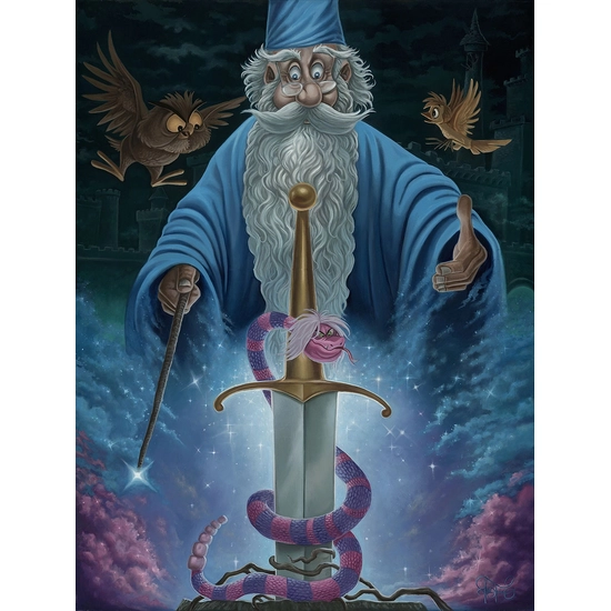 Merlin's Domain From The Sword in the Stone by Jared Franco Disney Fine Art Release Giclee On Canvas