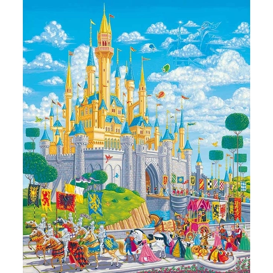 A Royal Afternoon by Manuel Hernandez Disney Fine Art Release Hand-Embellished Giclee on Canvas