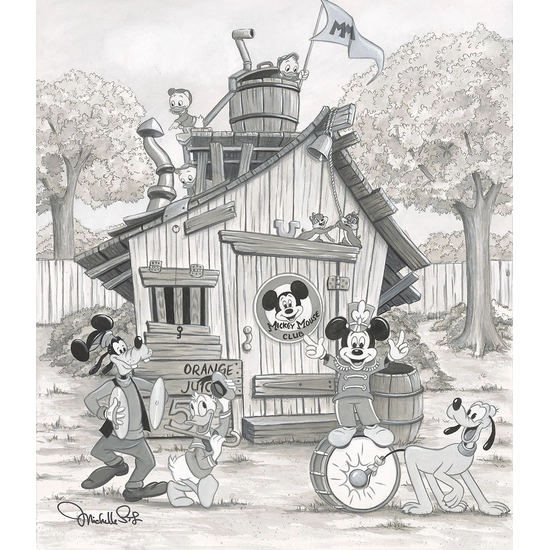 Mickey Mouse Clubhouse Disney 100th Edition by Michelle St Laurent Disney Fine Art Release Giclee On Canvas