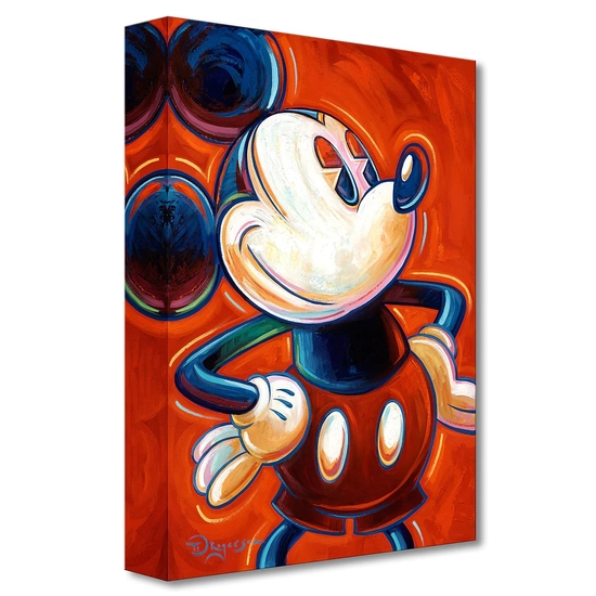 Modern Mickey Red From Mickey Mouse by Tim Rogerson Disney Fine Art Release Gallery Wrapped Giclee On Canvas