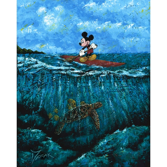 Mickeys Summer by Trevor Mezak Disney Fine Art Release Hand-Embellished Giclee on Canvas