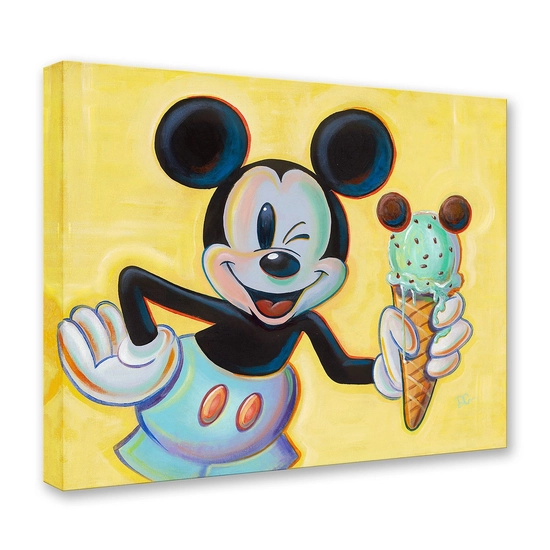 Minty Mouse From Mickey Mouse by Dom Corona Disney Fine Art Release Gallery Wrapped Giclee On Canvas