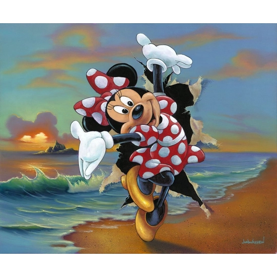 Minnie's Grand Entrance by Jim Warren Disney Fine Art Release Hand-Embellished Giclee on Canvas