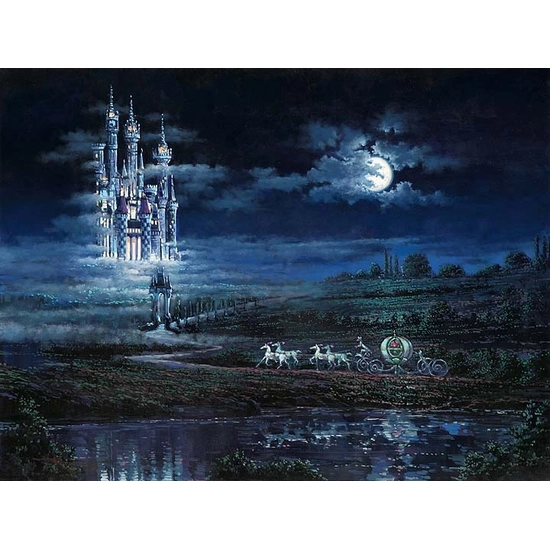 Moonlit Castle by Rodel Gonzalez Disney Fine Art Release Hand-Embellished Giclee on Canvas