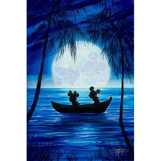 Moonlight Moment by Stephen Fishwick Disney Fine Art Release Hand-Embellished Giclee on Canvas