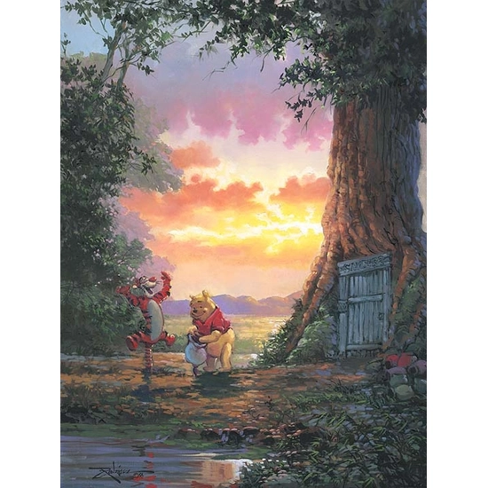 Good Morning Pooh - From Disney Winnie the Pooh by Rodel Gonzalez Disney Fine Art Release Hand-Embellished Giclee on Canvas