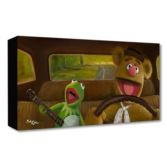 Movin Right Along The Muppets by Rob Kaz  Disney Fine Art Release Gallery Wrapped Giclee On Canvas